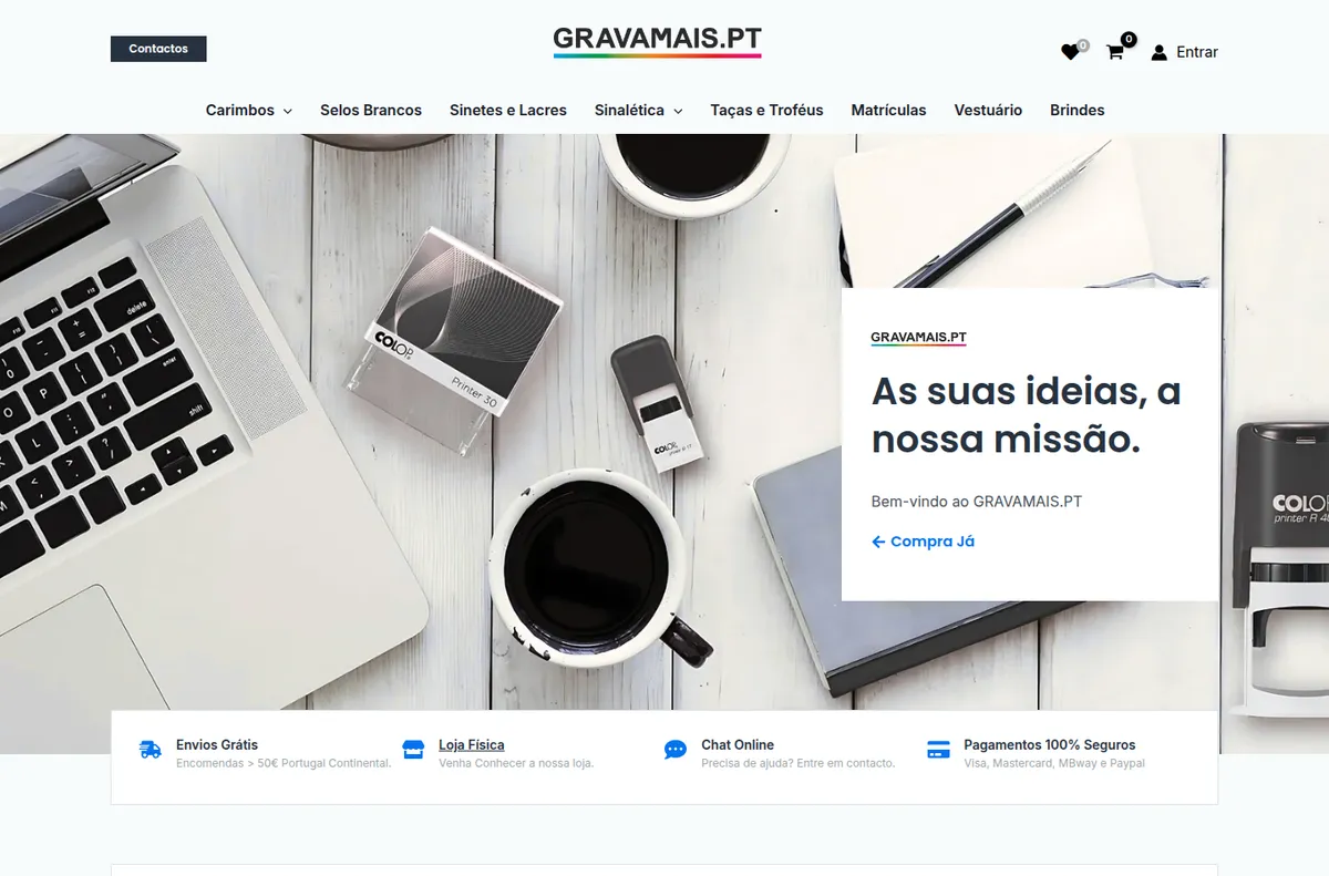 Loja online da GRAVAMAIS